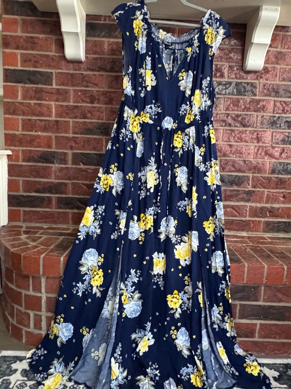 torrid Navy Floral Maxi Dress with Yellow & White Flowers